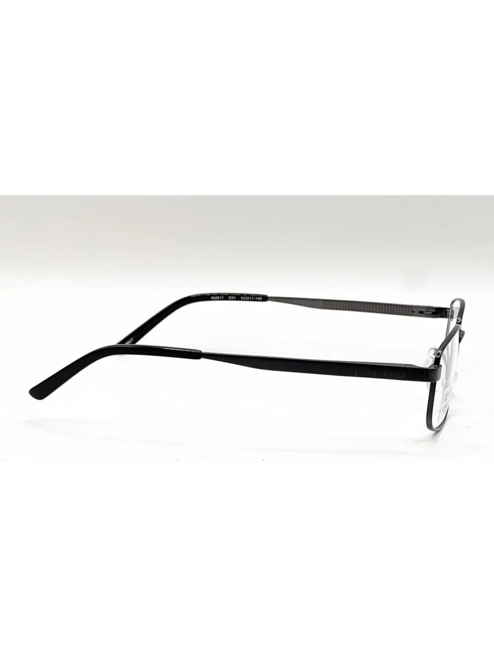 Tlg NU017 C01 Gunmetal Rectangle Authentic Eyeglass Frames 53-17-145